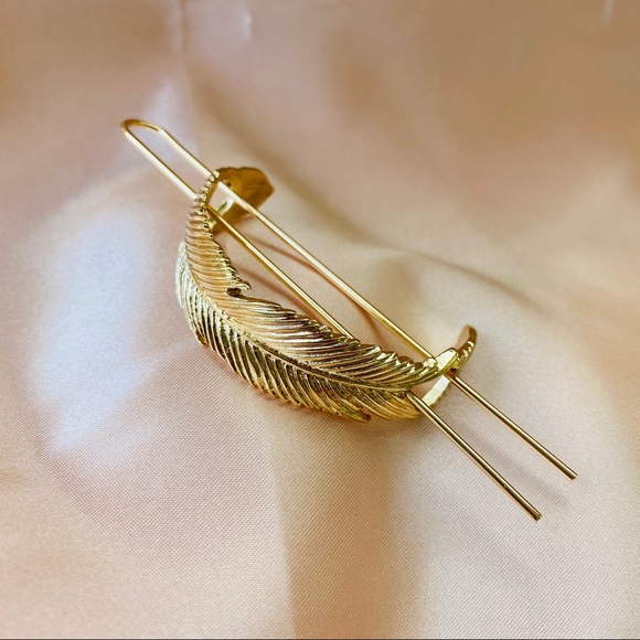 💕Last  one Feather Hair Clip Hair Pins Boho Bun Cage - Picture 6 of 8